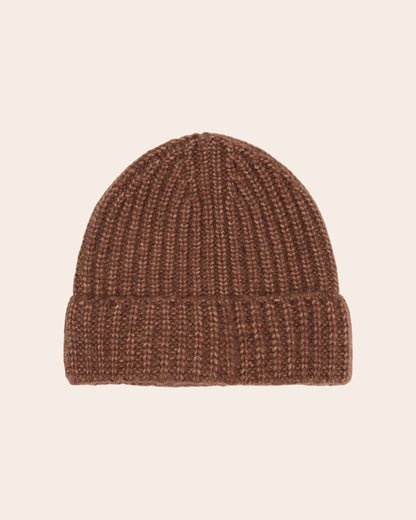 Bonnet - Laine mérinos marron