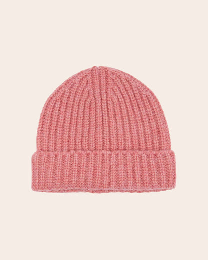 Bonnet - Laine mérinos rose