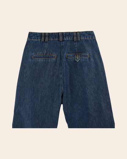 Pantalon - Midi 3/4 denim bleu