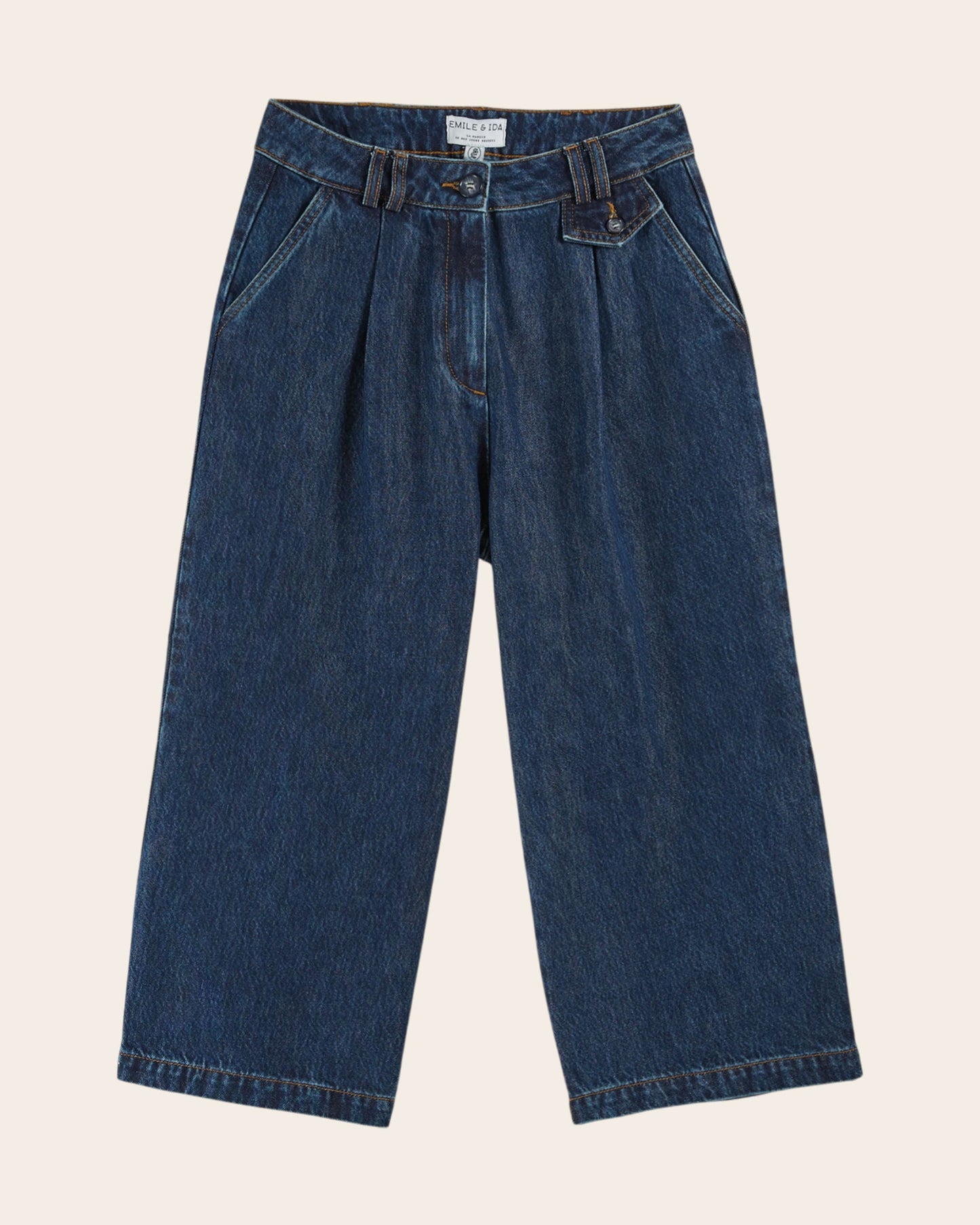 Pantalon - Midi 3/4 denim bleu