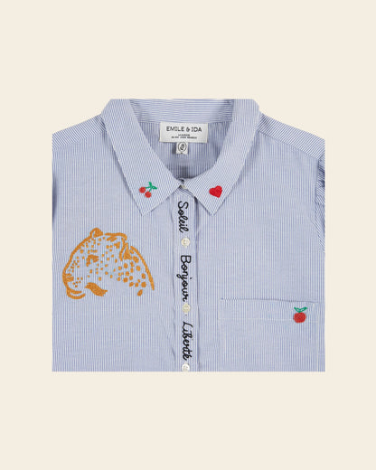 Chemise - 15 ans rayures bleues