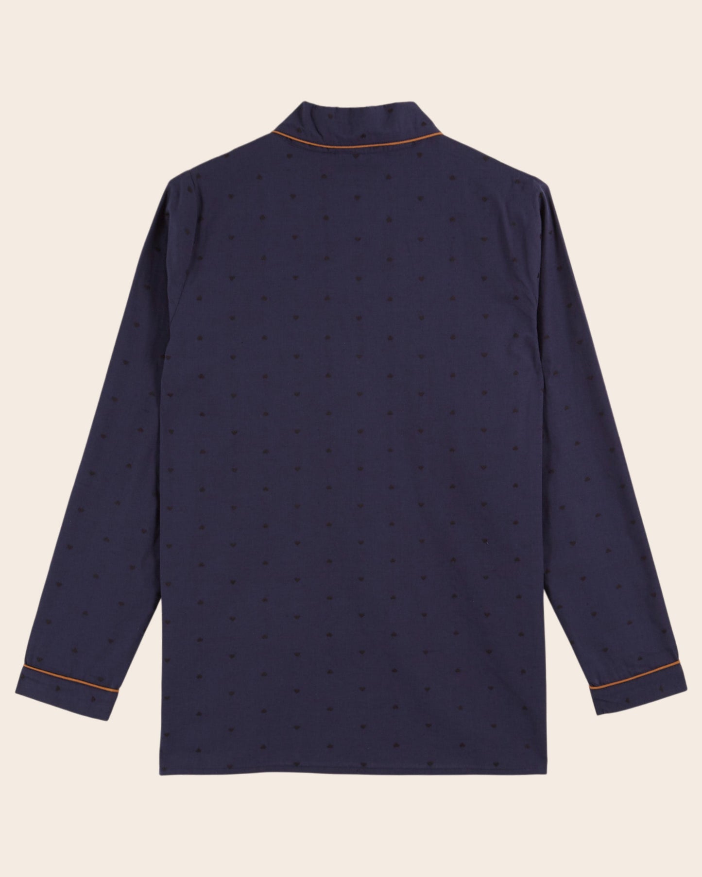 Pyjama femme - Coeurs brodés navy