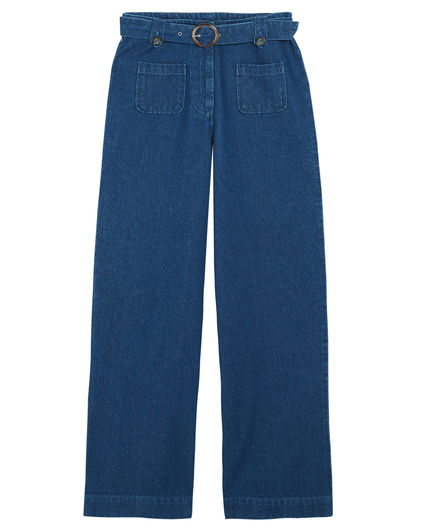 Pantalon toile de coton denim bleu