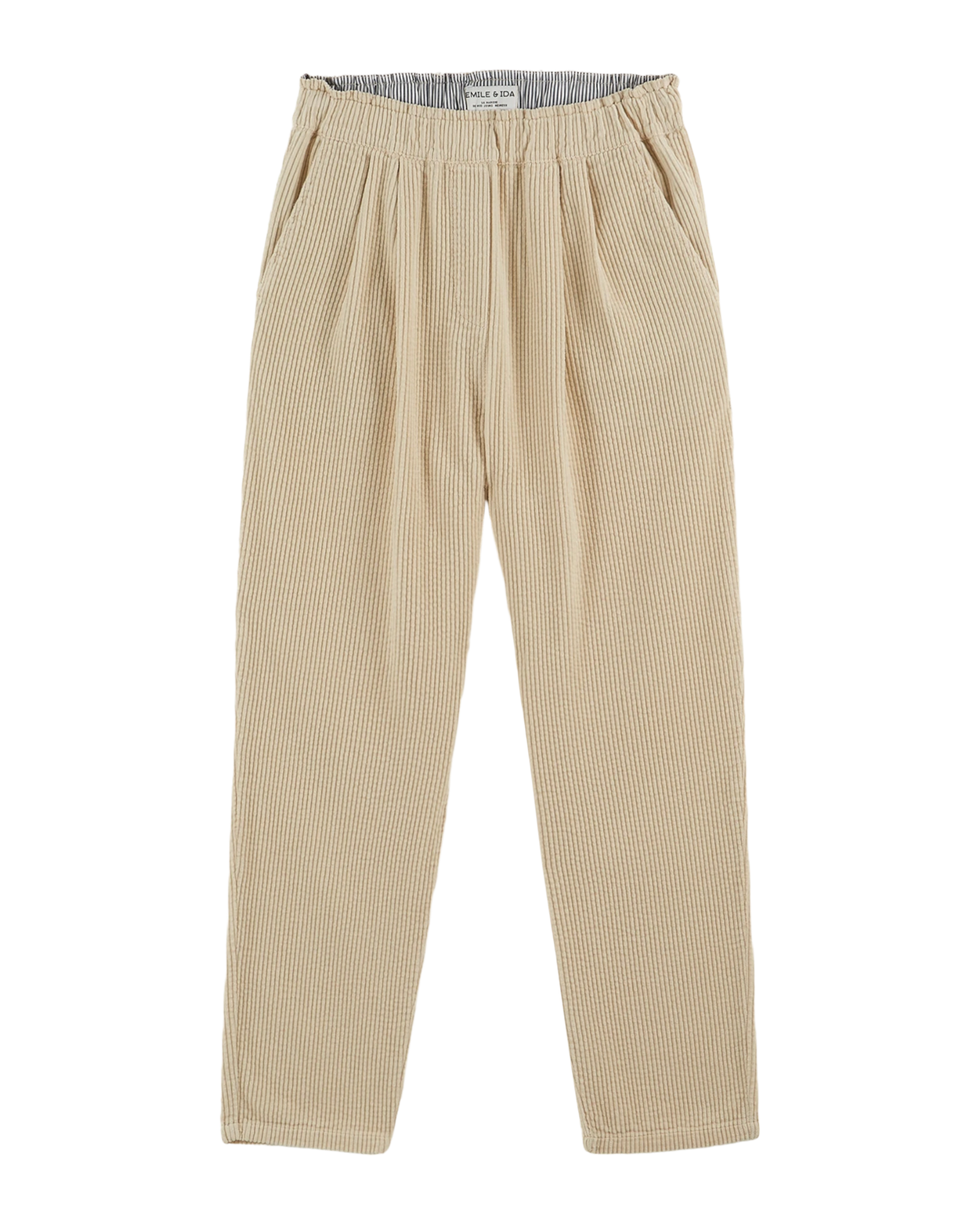 Pantalon carotte velours brioche
