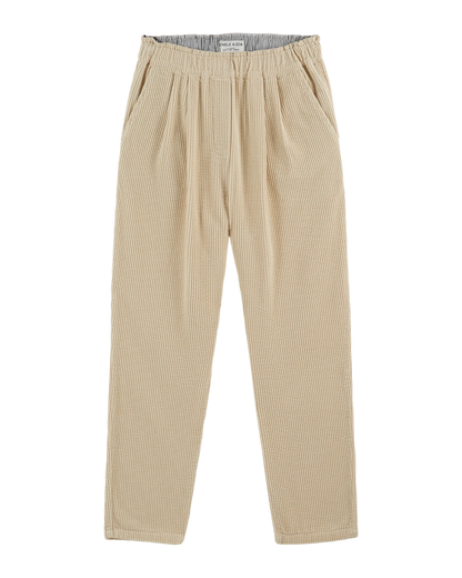 Pantalon carotte velours brioche
