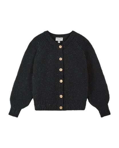 Cardigan en laine bleu minuit
