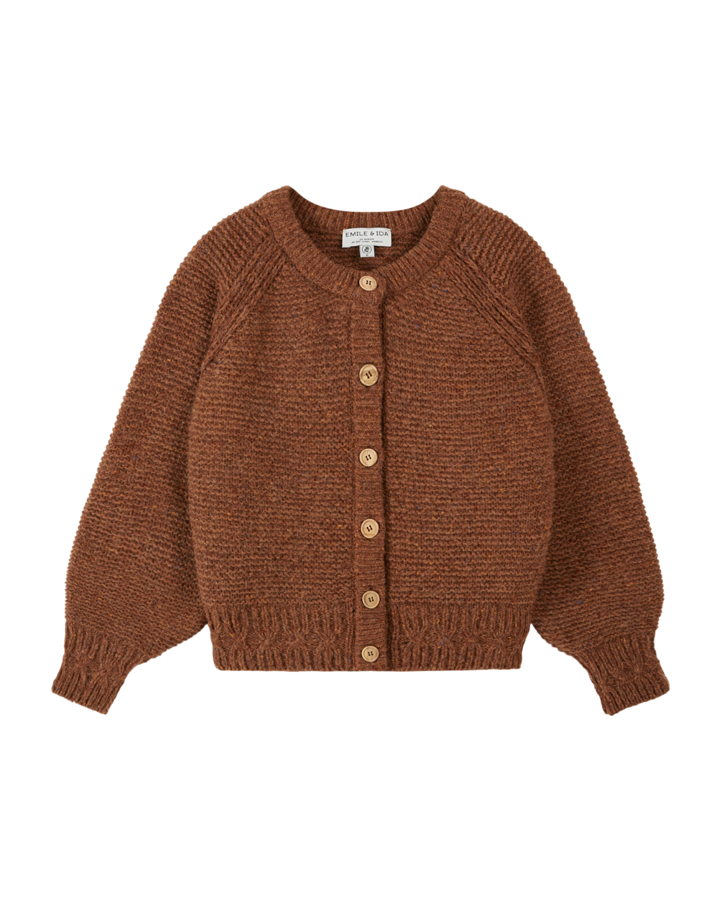 Cardigan en laine moka