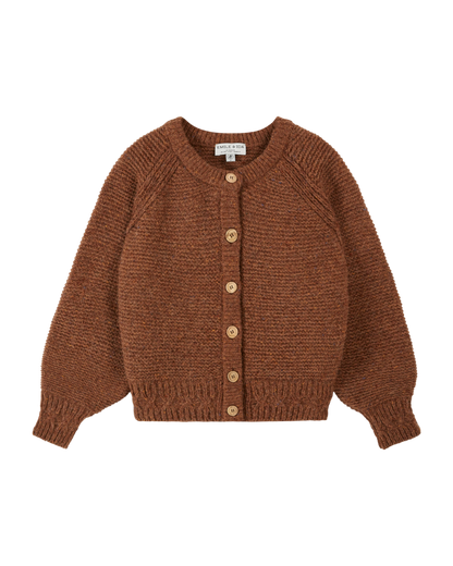 Cardigan en laine moka