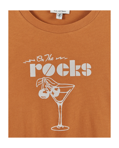 T-shirt On the Rocks coton bio orange brun
