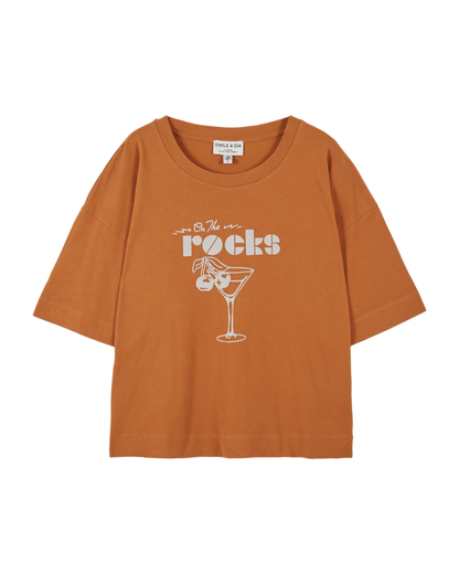 T-shirt On the Rocks coton bio orange brun