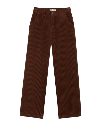 Pantalon wide velours chocolat
