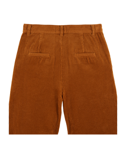 Pantalon wide velours orange brun