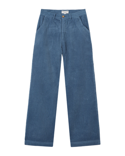 Pantalon wide velours bleu