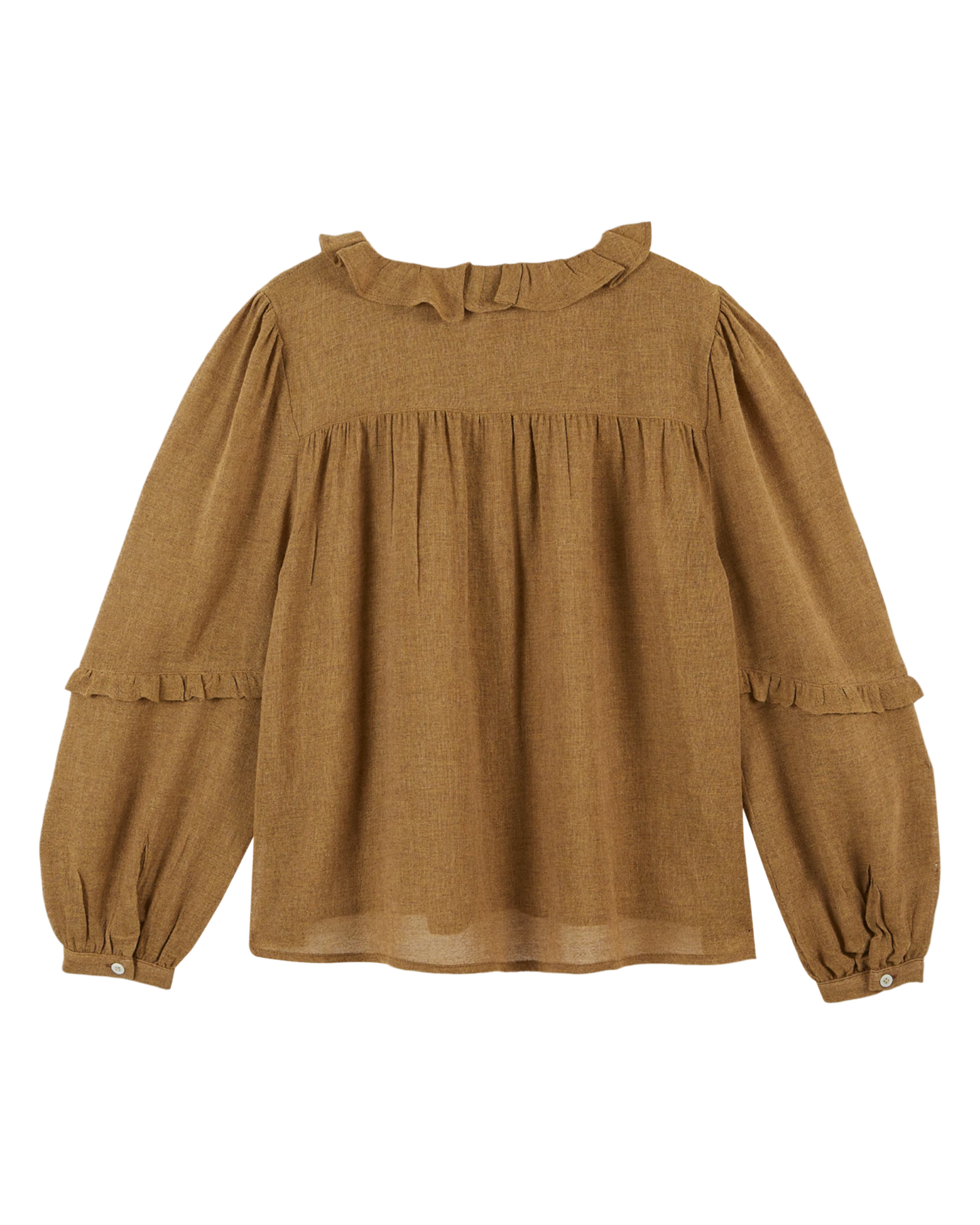 Blouse collerette olive