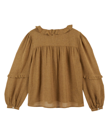 Blouse collerette olive