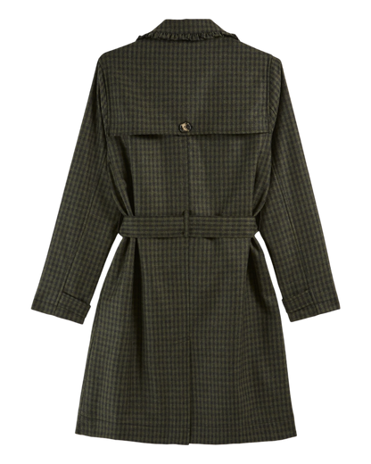 Manteau vichy vert