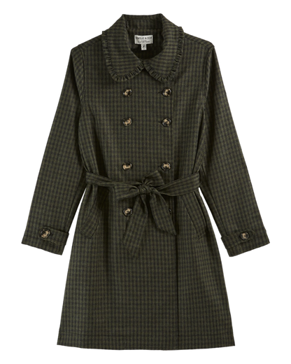Manteau vichy vert