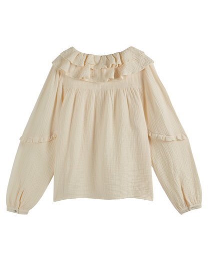Blouse gaze de coton écru