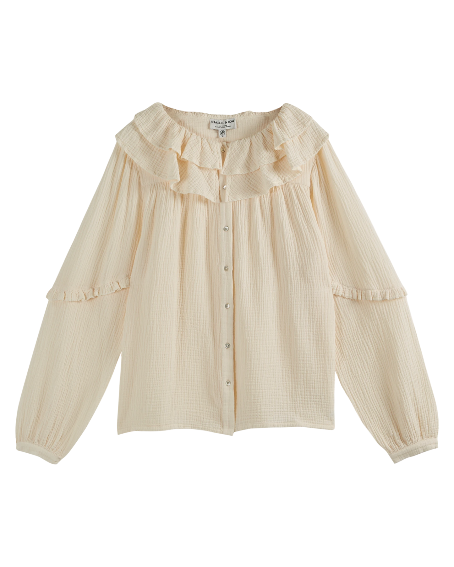 Blouse gaze de coton écru