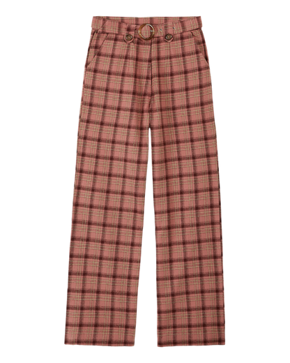 Pantalon carreaux blush