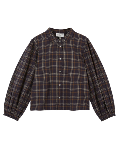 Chemise carreaux gavin bitume