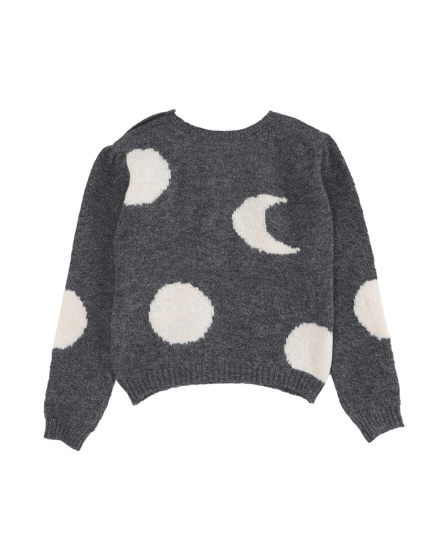 Pullover lune intarsia gris