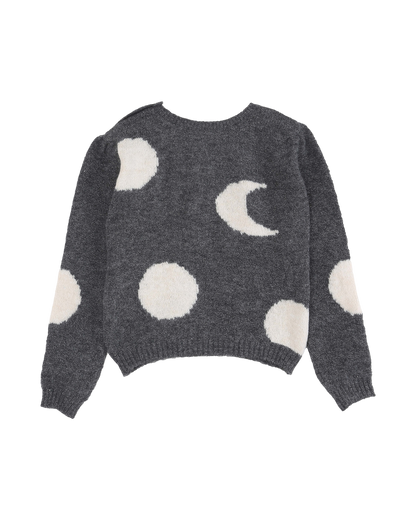 Pullover lune intarsia gris