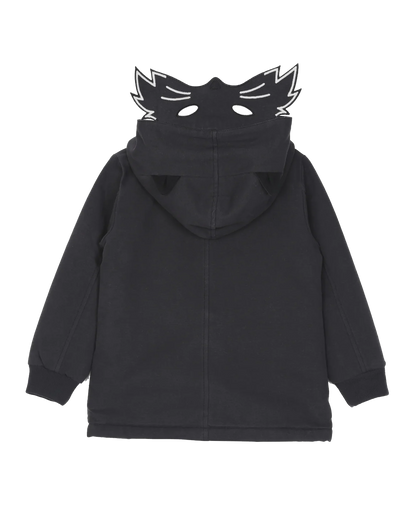 Parka loup bitume