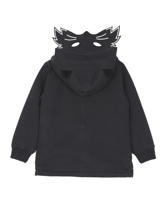 Parka loup bitume