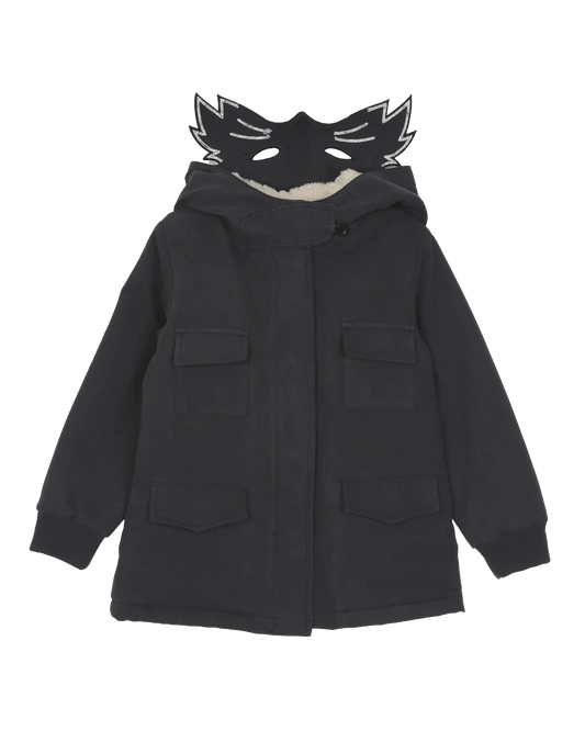 Parka loup bitume