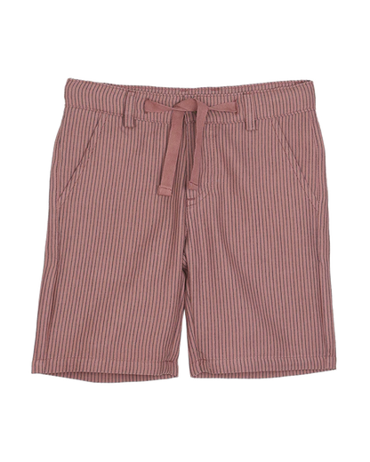 bermuda rayures noires rose foncé