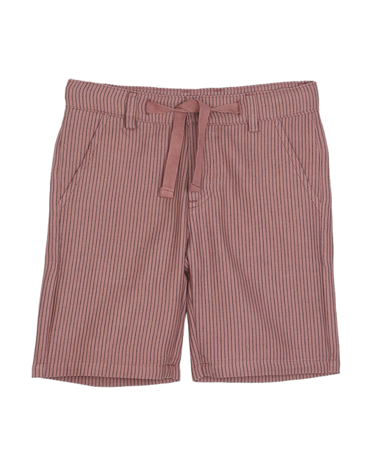 bermuda rayures noires rose foncé