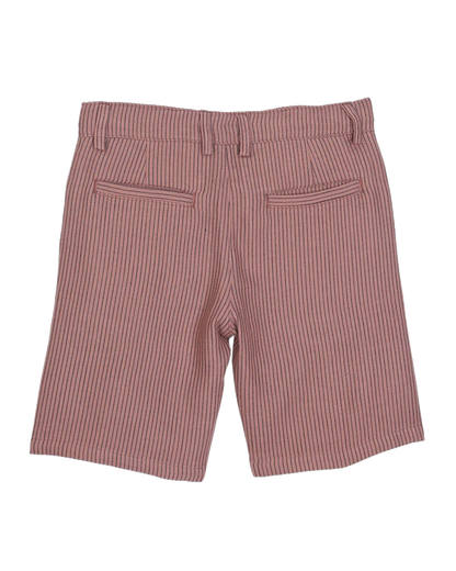 bermuda rayures noires rose foncé