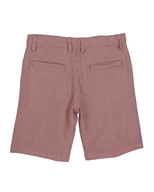 bermuda rayures noires rose foncé