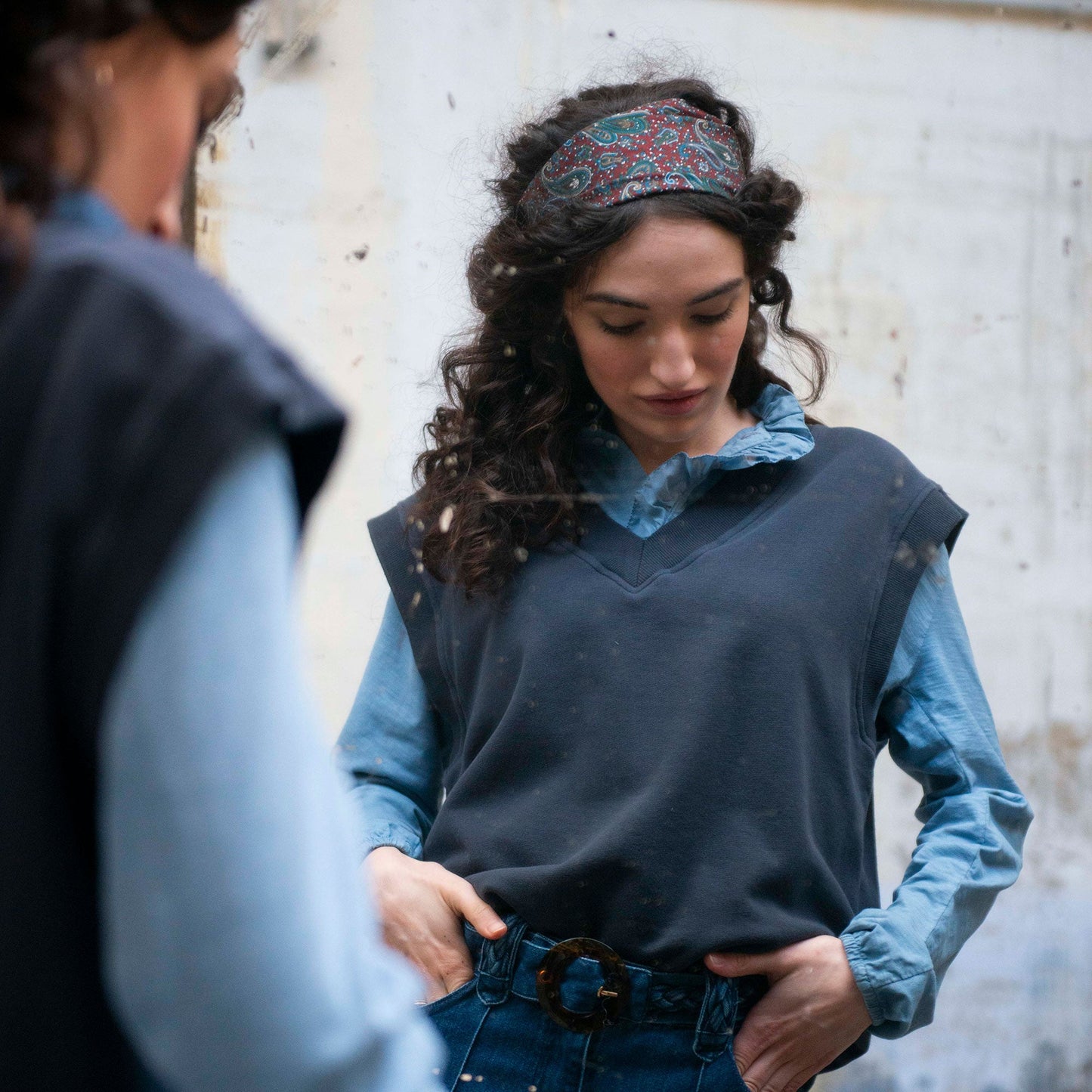 Sweat sans manches coton biologique bitume
