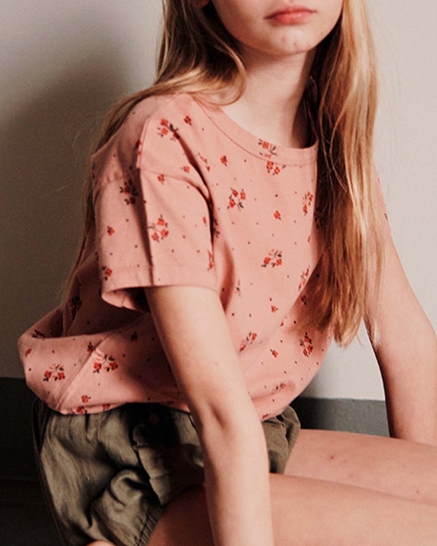 T-shirt jersey de coton bio terracotta