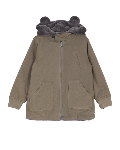 Parka réversible kaki