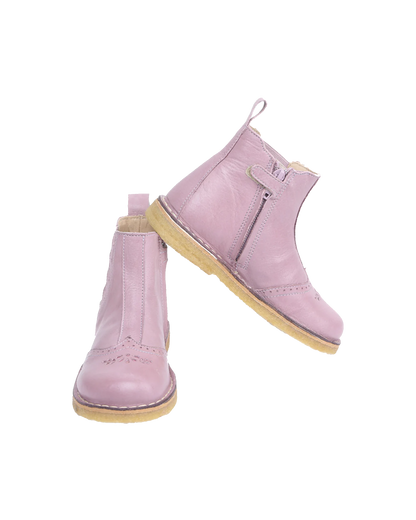 Boots en cuir violet