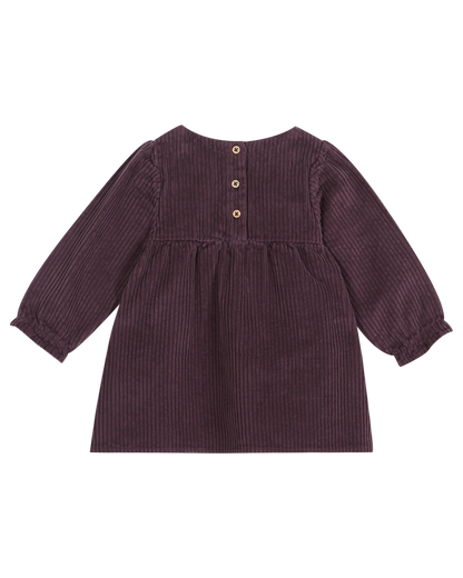 Robe velours aubergine