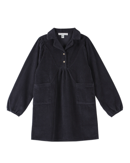 Robe velours bitume