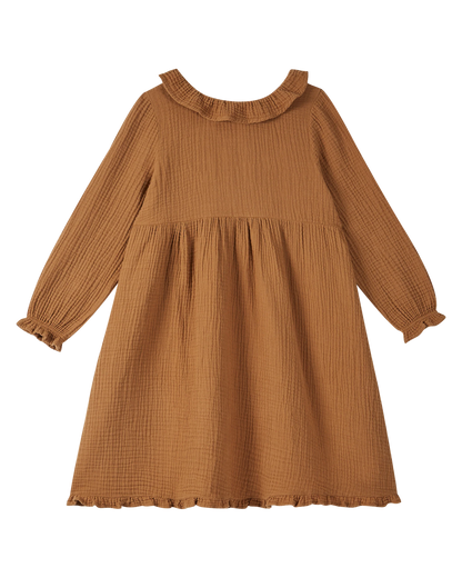 Robe gaze de coton noix