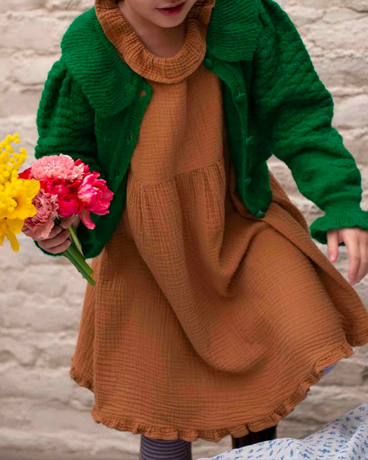 Robe gaze de coton noix