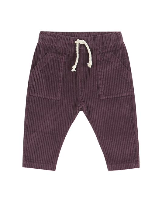 Pantalon velours aubergine
