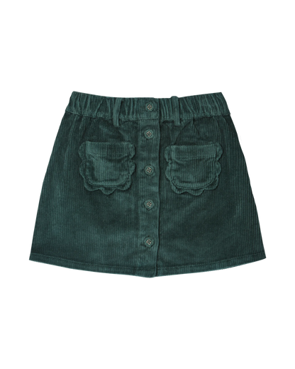 Mini-jupe velours cèdre